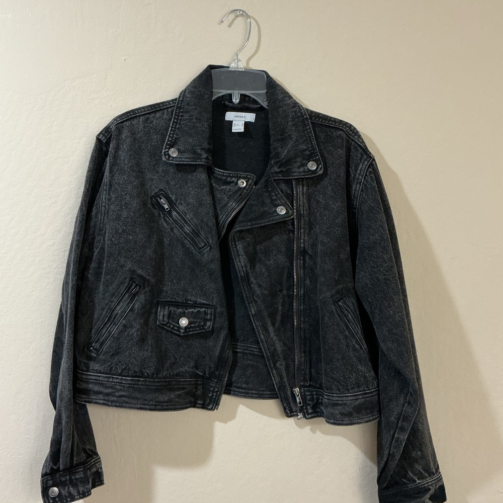 Forever 21 Black Jean Jacket